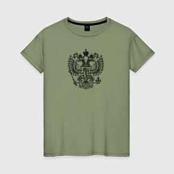 Женская футболка Герб России двухглавый орел