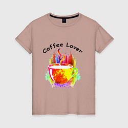 Женская футболка Люблю пить кофе
