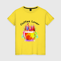 Женская футболка Люблю пить кофе