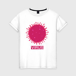 Женская футболка Pink virus
