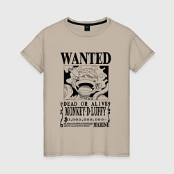 Женская футболка Листовка Луффи 5 гир йонко One Piece