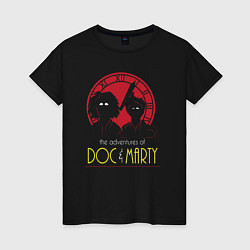 Женская футболка Приключения Марти и Дока