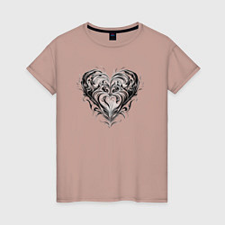 Женская футболка Сердце узоры