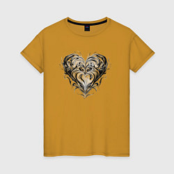 Женская футболка Сердце узоры