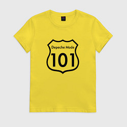 Футболка хлопковая женская Depeche Mode - 101 Route 66, цвет: желтый