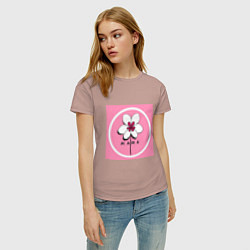 Футболка хлопковая женская Mама, цвет: пыльно-розовый — фото 2