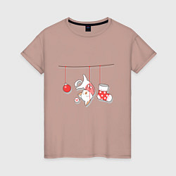 Женская футболка Котик-подарок