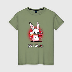Женская футболка Хищный заяц