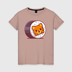 Женская футболка Ролл котик