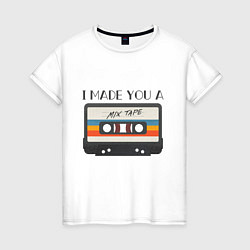 Женская футболка Музыка девяностых из кассет