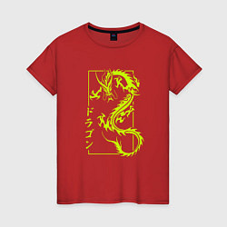 Женская футболка Тату с драконом