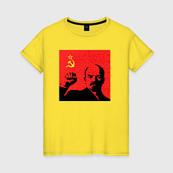 Женская футболка Lenin in red