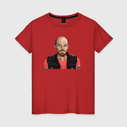Женская футболка Ленин рокер панк