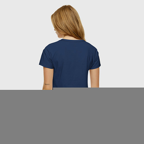 Женская футболка Чушпанка белым / Тёмно-синий – фото 4