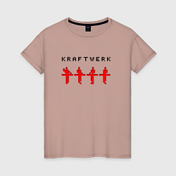 Футболка хлопковая женская Kraftwerk - three d, цвет: пыльно-розовый