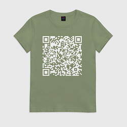 Женская футболка Qr код на песню Never Gonna Give You Up