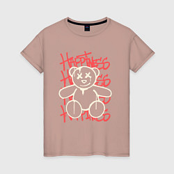 Женская футболка Teddy медвежонок happiness