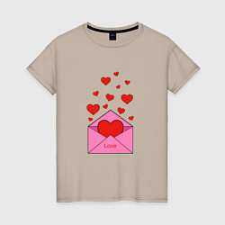 Женская футболка Любовное письмо