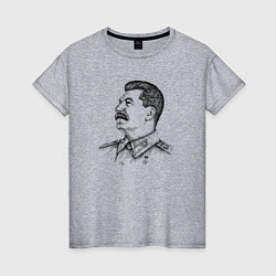 Женская футболка Профиль Сталина