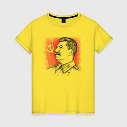 Женская футболка Профиль Сталина СССР