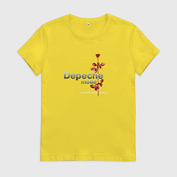 Футболка хлопковая женская Depeche Mode - Words are very, цвет: желтый