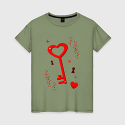 Женская футболка Ключ от сердца