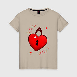 Женская футболка Сердце замок
