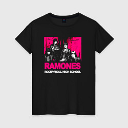 Женская футболка Ramones rocknroll high school