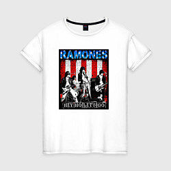 Женская футболка Ramones hey ho lets go