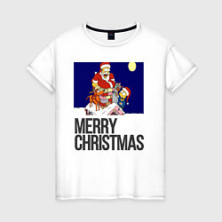 Женская футболка Merry Christmas Simpsons