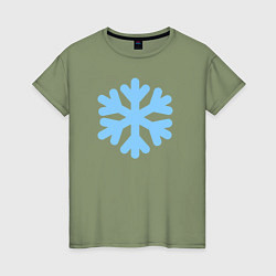 Женская футболка Голубая снежинка