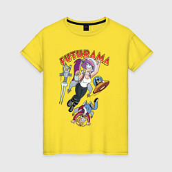 Женская футболка Футурама в космосе