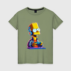 Женская футболка Bart is an avid gamer