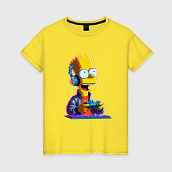 Женская футболка Bart is an avid gamer