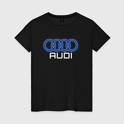 Женская футболка Audi neon art