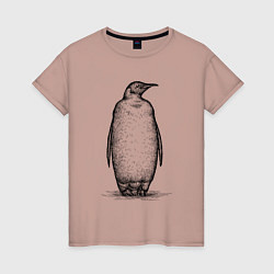 Женская футболка Пингвин стоит