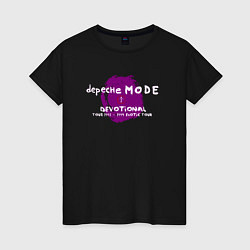 Футболка хлопковая женская Depeche Mode devotional tour, цвет: черный