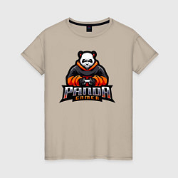 Женская футболка Панда геймер с гейпадом