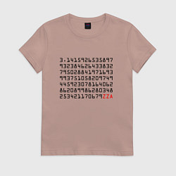 Женская футболка Число пи-zza