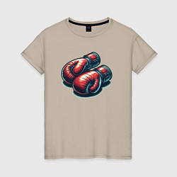 Женская футболка Боксерские перчатки - иллюстрация