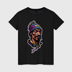 Женская футболка Snoop dogg head