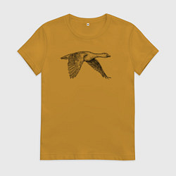 Женская футболка Гусь в полёте