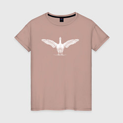 Женская футболка Утка машет крыльями