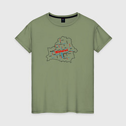 Женская футболка Города Беларуси