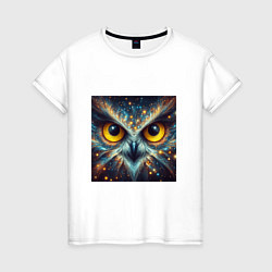Женская футболка Портрет космической совы