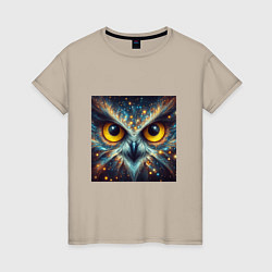 Женская футболка Портрет космической совы
