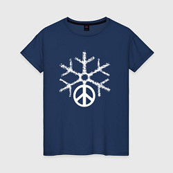 Женская футболка Peace snow