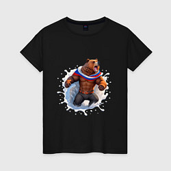 Женская футболка Медведь из спячки