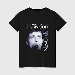 Футболка хлопковая женская Joy Division - Ian Curtis, цвет: черный