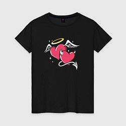 Женская футболка Сердца - ангел и демон